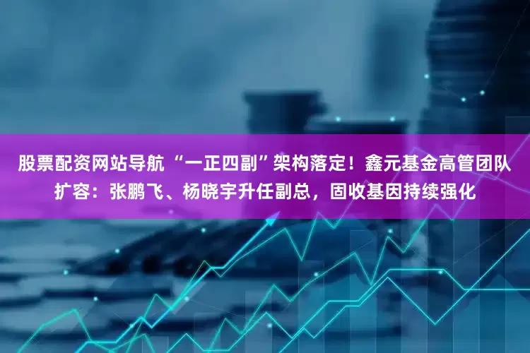 股票配资网站导航 “一正四副”架构落定！鑫元基金高管团队扩容：张鹏飞、杨晓宇升任副总，固收基因持续强化