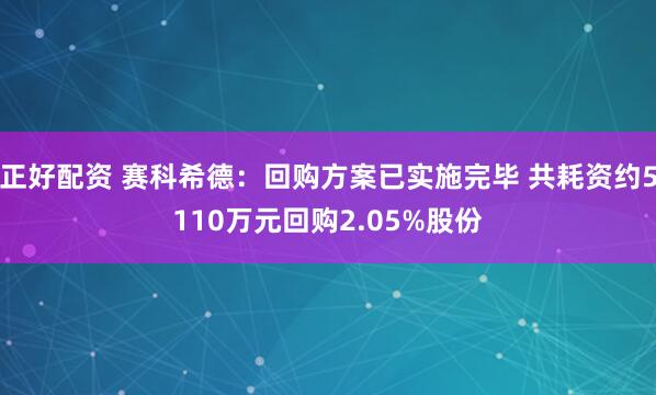 正好配资 赛科希德：回购方案已实施完毕 共耗资约5110万元回购2.05%股份