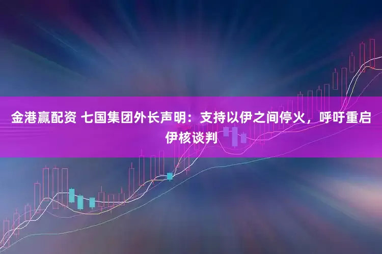 金港赢配资 七国集团外长声明：支持以伊之间停火，呼吁重启伊核谈判
