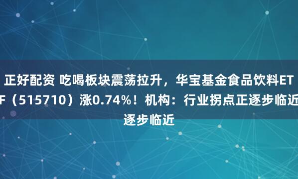 正好配资 吃喝板块震荡拉升，华宝基金食品饮料ETF（515710）涨0.74%！机构：行业拐点正逐步临近